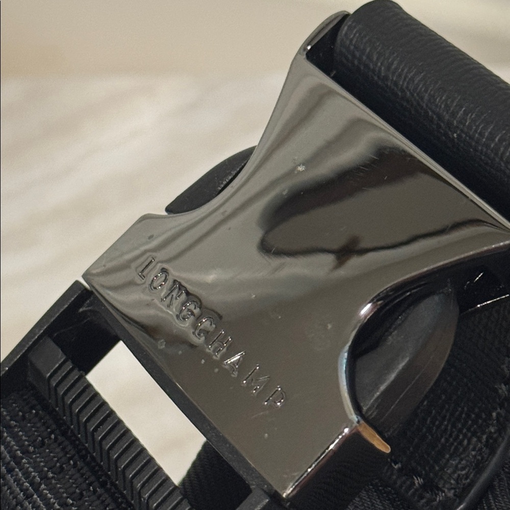 **SOLD** Longchamp Bag Black Nylon Belt Bag Fanny Pack Rare - Picture 11 of 17